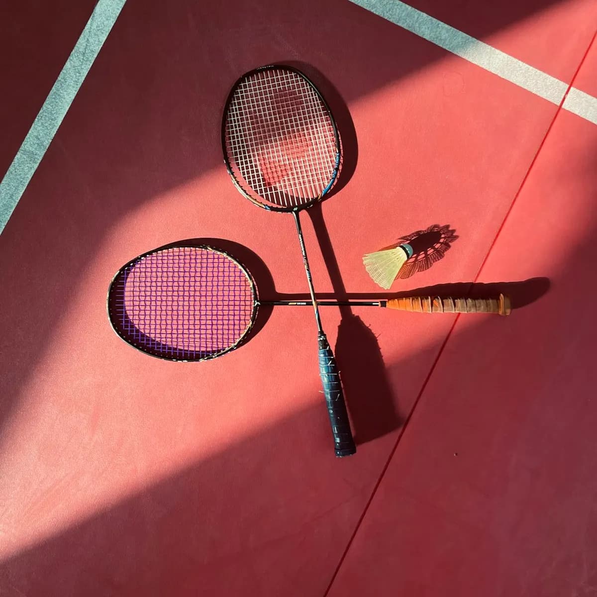 Badminton Racket Pair with 3 Shuttlecocks